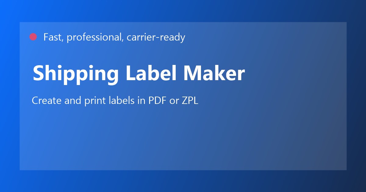 Free ZPL Viewer for Zebra Labels - Shipping Label Maker
